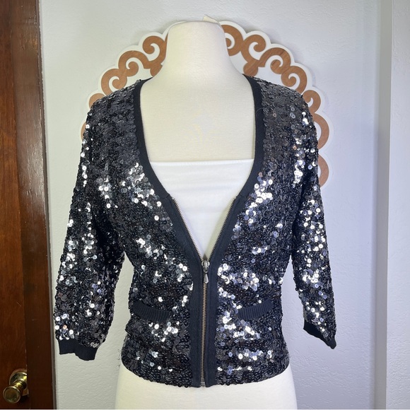 Guess Los Angeles sequin cardigan New Years - Picture 1 of 11